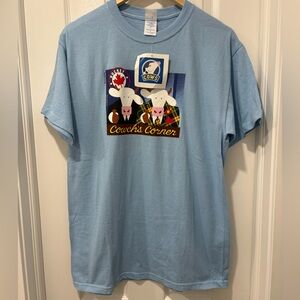 Cowch's Corner Graphic Tee in Light Blue men’s medium new with tags parody